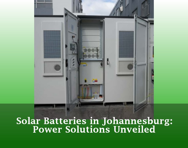 Solar Batteries in Johannesburg: Power Solutions Unveiled